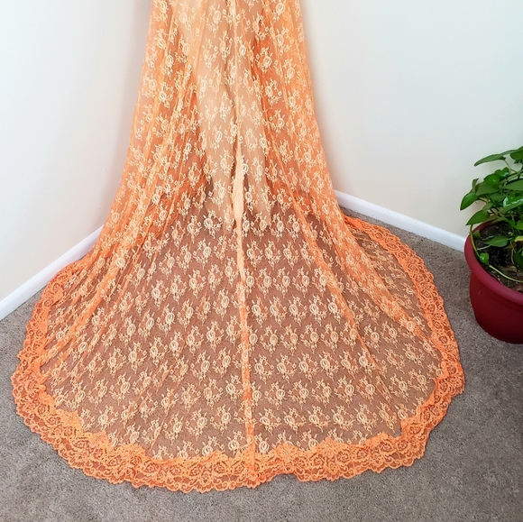 Vintage 60s Reworked Festival Renaissance Lace Maxi Wedding Dress - XXS - Picture 9 of 11